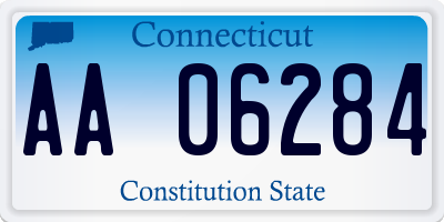 CT license plate AA06284