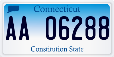 CT license plate AA06288