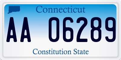 CT license plate AA06289