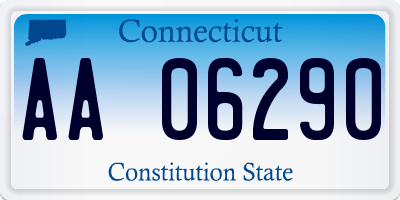 CT license plate AA06290