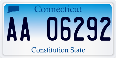 CT license plate AA06292