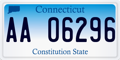 CT license plate AA06296