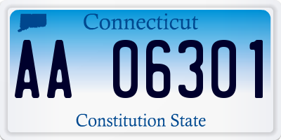 CT license plate AA06301