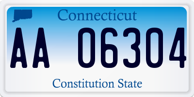 CT license plate AA06304