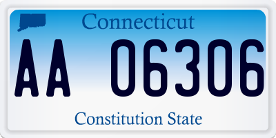 CT license plate AA06306