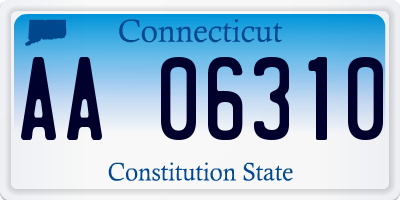 CT license plate AA06310