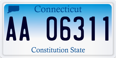 CT license plate AA06311