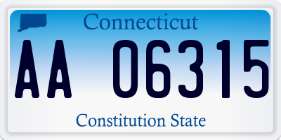 CT license plate AA06315