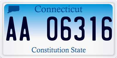 CT license plate AA06316