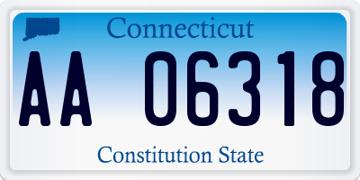 CT license plate AA06318