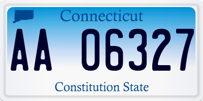 CT license plate AA06327