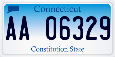 CT license plate AA06329