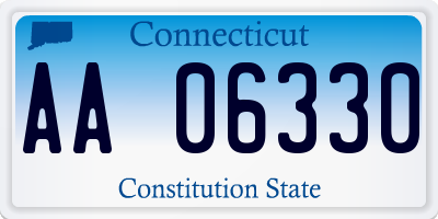 CT license plate AA06330