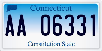 CT license plate AA06331