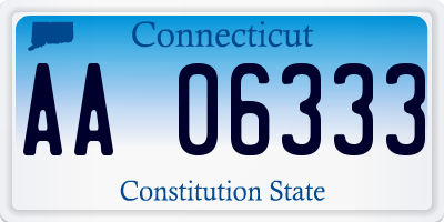 CT license plate AA06333