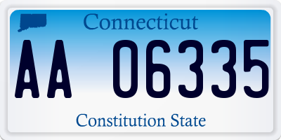 CT license plate AA06335