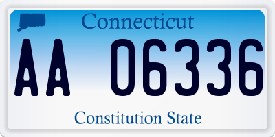 CT license plate AA06336