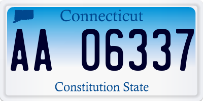 CT license plate AA06337