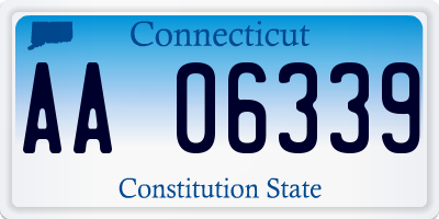 CT license plate AA06339