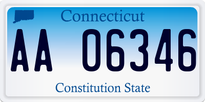 CT license plate AA06346