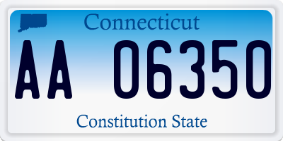 CT license plate AA06350