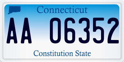 CT license plate AA06352