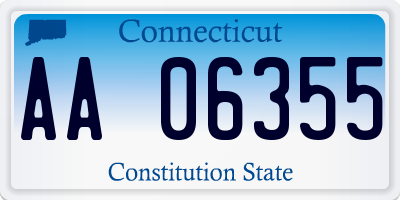 CT license plate AA06355