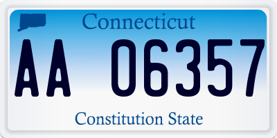 CT license plate AA06357