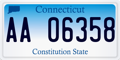 CT license plate AA06358