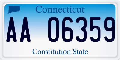 CT license plate AA06359