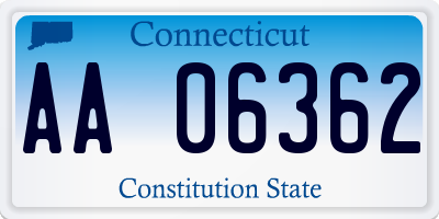 CT license plate AA06362