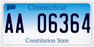 CT license plate AA06364