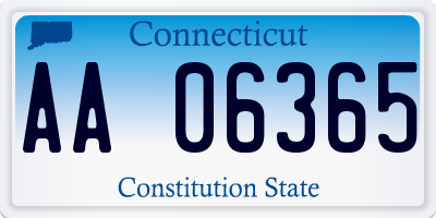 CT license plate AA06365