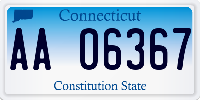 CT license plate AA06367