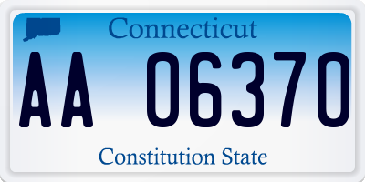 CT license plate AA06370