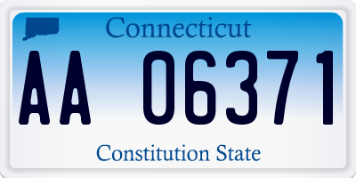 CT license plate AA06371