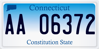 CT license plate AA06372