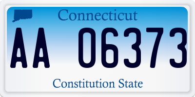 CT license plate AA06373