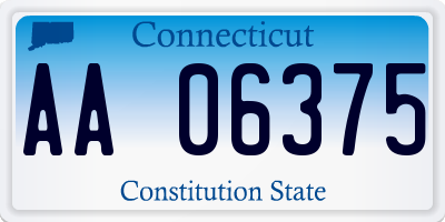 CT license plate AA06375