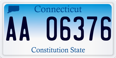 CT license plate AA06376