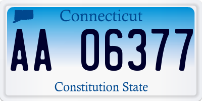 CT license plate AA06377