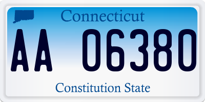 CT license plate AA06380