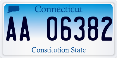 CT license plate AA06382