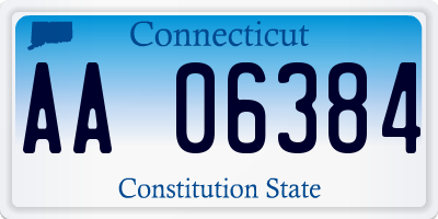 CT license plate AA06384