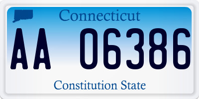 CT license plate AA06386