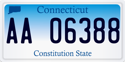 CT license plate AA06388