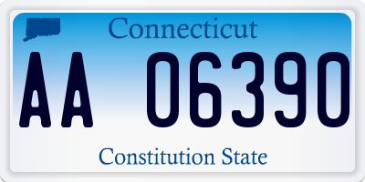 CT license plate AA06390