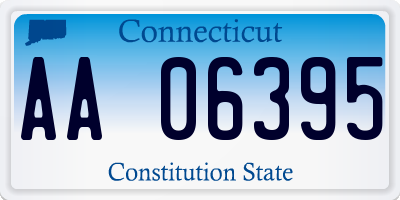 CT license plate AA06395