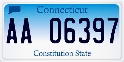 CT license plate AA06397