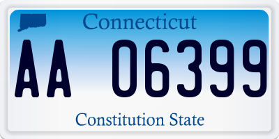 CT license plate AA06399